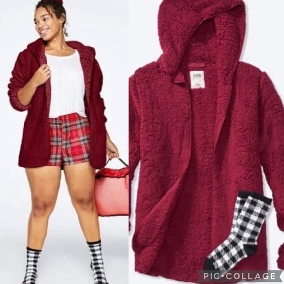 Pink Cozy Sherpa Cardigan Set One size - Picture 1 of 1